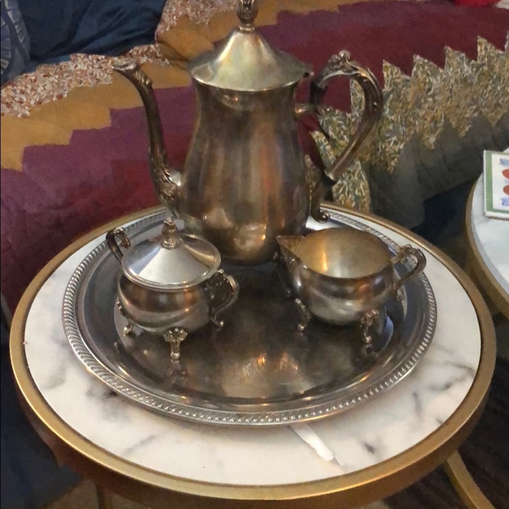 Silver plated coffee or tea set.